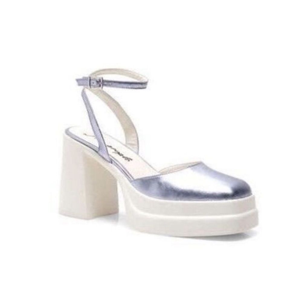 Free People Double Stack Platform Mary Janes PURPLE 37.5